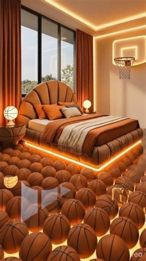 I Built the Coolest Basketball Bedroom Ever! 🏀✨