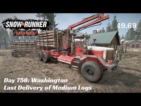 SnowRunner Hard Mode - R19 E69 - Last Delivery of Medium Logs