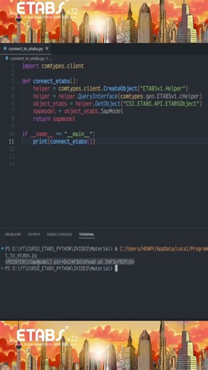 Solución a errores de conexión con API de Etabs