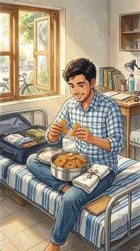 Every Hostel Student Will Feel This..❤️ Village Grandma's Love #asmr #ghibli #cooking #food #90skids