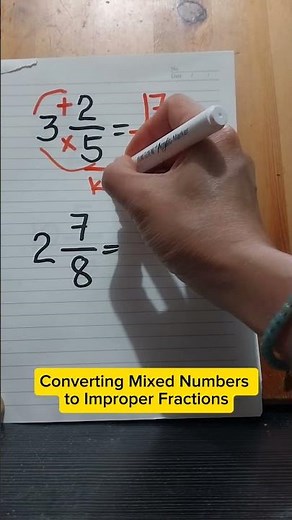 Converting Mixed Numbers to Improper Fractions #hacks #maths #math #mathematics #mathproblem