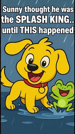 Sunny’s BIGGEST PUDDLE SPLASH Ever! 🐾☔
