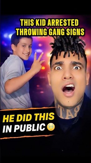 Kid Throws Gang Signs Gets Arrested Immediately!