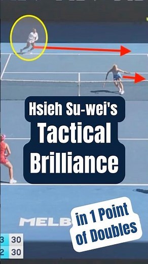 Hsieh Su-wei's Tactical Brilliance in 1 Point of Doubles | #tennis #doubles