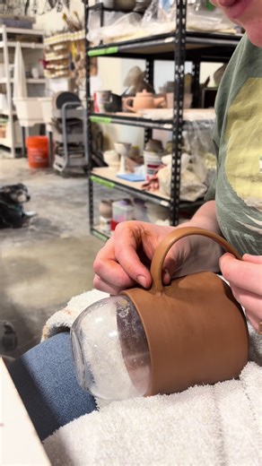 attach a handle with me! #pottery #handles | Pottery