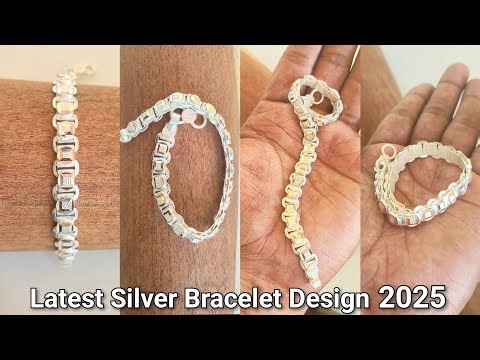 Simple Silver Bracelet Design for Beginners/Silver Bracelet with weight and price 2025
