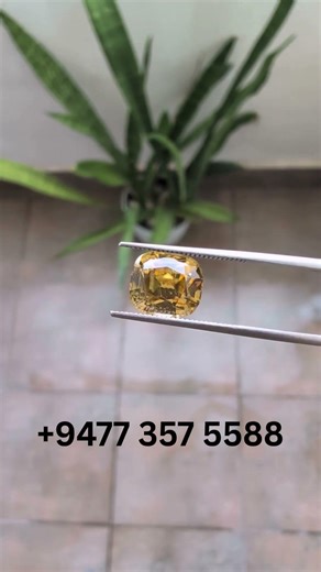 💛 Natural Yellow Zircon – 5.2 Ct 💛#zircon #yellowstone #gemstone