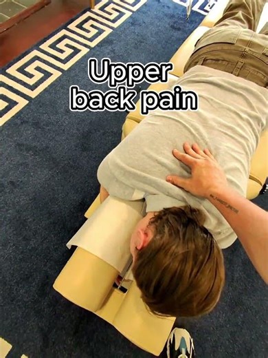 Upper back adjustments can help with upper back pain and can help improve mobility.