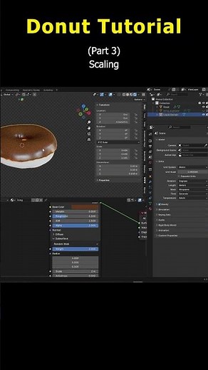 Creating a Donut in Blender (part 3) | Scaling