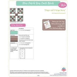 Nine Patch Star Classic & Vintage Quilt Block | Free PDF Fat Quarter Shop Exclusive