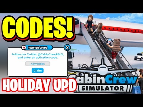 *NEW* ALL WORKING HOLIDAY UPDATE CODES FOR CABIN CREW SIMULATOR! ROBLOX CABIN CREW SIMULATOR CODES