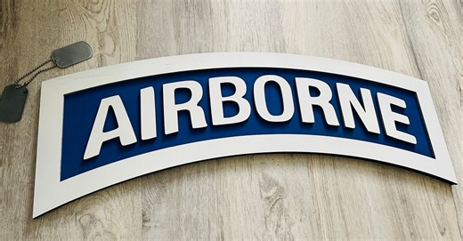 Airborne Tab: Military Wall Decor - Army Veteran Gift - Etsy
