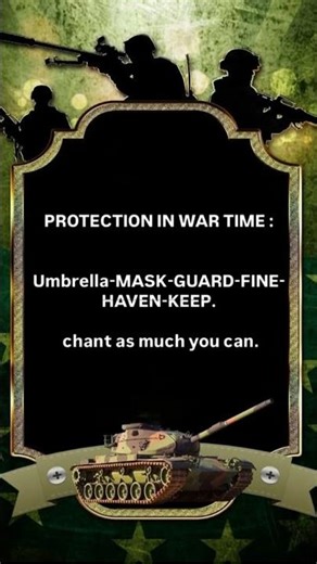 Protection in WAR time.#vadic #war #peace #everyone