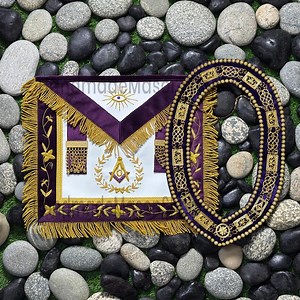 Masonic Grand Lodge Master Apron, Cuffs, and Chain Collar - Etsy