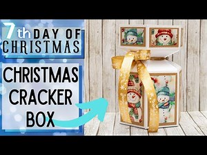 7th Day of Xmas / Super Easy CHRISTMAS CRACKER BOX using A4 Card