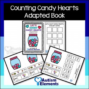 Counting Candy Hearts Book- February- Valentine's Day- Autism & SPED Resources