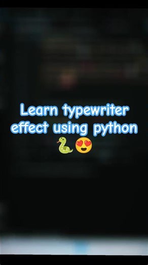 I Built a Typewriter Effect with Python #shorts#coding #python#lyrics