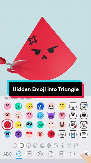 Hidden Emoji into Triangle Shape Tutorial