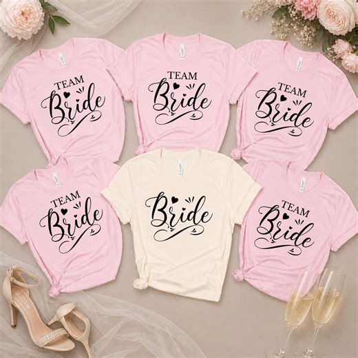 Bride Shirts, Bride Team Shirt, Bachelorette Tshirts, Wedding Party Tshirt, Bride Tribe Gift, Team Bride Tees, Hen Party Tee, Team Bride Top - Etsy