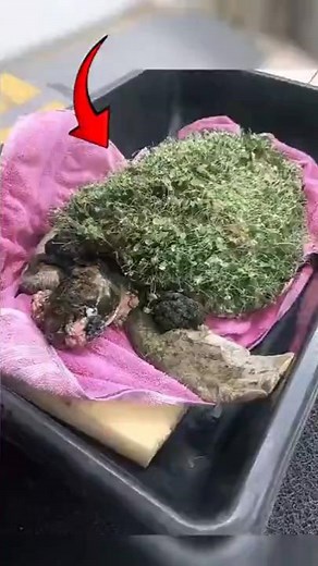 Rescue Sea Turtle Covered in Green Algae and Tumors | Sprout’s Story 🐢 #turtle #sea #rescue #shorts