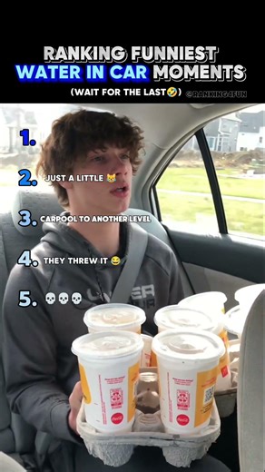 Ranking water in car moments 🤣🌊. #funnymoments #top5 #funny #memes