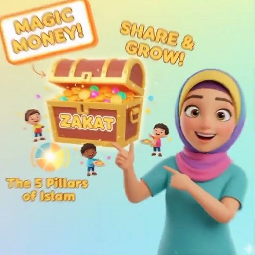 Learn Zakat! 🕌 Third Pillar of Islam Sharing & Helping Kids#muslimchildren #children #muslimfamily