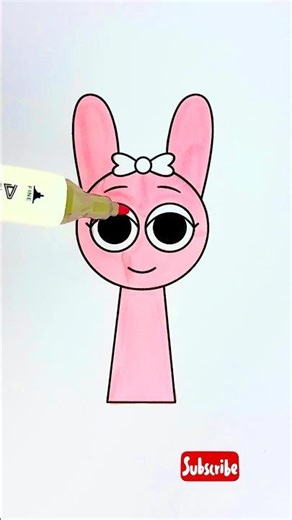 Coloring Pinki 😍🎀 the cutest Sprunki ever 💕✨ #pinki #sprunki #coloring #cuteart #kawaii