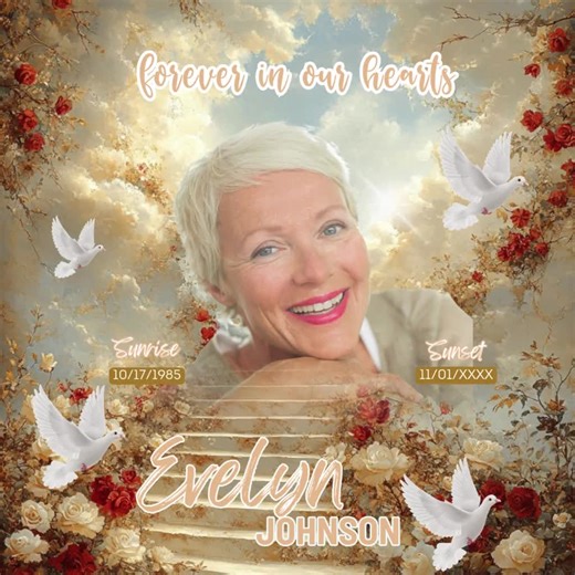 In Loving Memory Memorial Background Memorial Button Funeral Program Funeral Invite Red Heaven Floral Obituary Instant Download Png File - Etsy