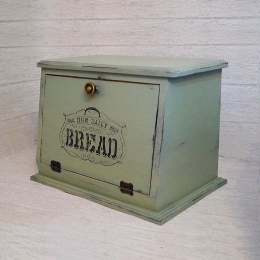 Vintage Green Bread Box - Bread Bin - Farmhouse Kitchen Storage - Etsy