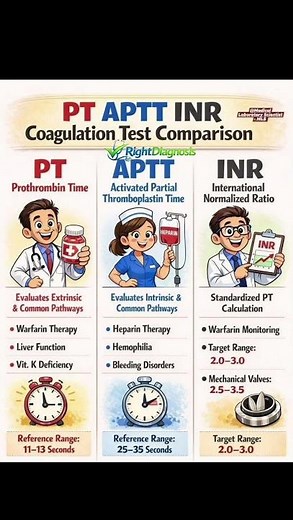PT vs APTT vs INR | Coagulation Tests Explained Simply 🩸⏱️