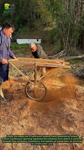 Rotating Soil Sifter Turns Dirt Into Perfect Fine Output