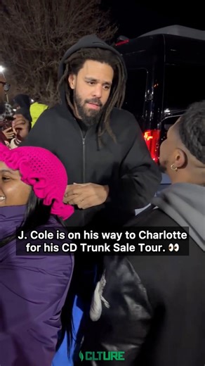 J. Cole is on his way to Charlotte for 'The Fall-Off' CD Trunk Sale Tour after making stops in Chapel Hill and Greensboro. 👀 🎥: @CDKontheMic | CLTure