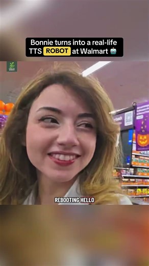 Bonnie turns into a real-life TTS ROBOT at Walmart
