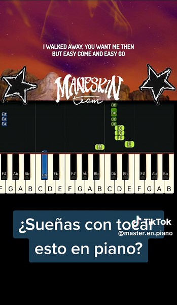 Easy Piano Tutorial: Maneskin - Beggin