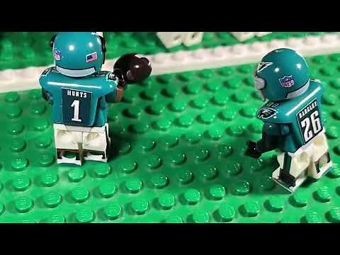 Jalen Hurts Dagger to Devonta Smith - Eagles Super Bowl LIX - Lego Stop Motion