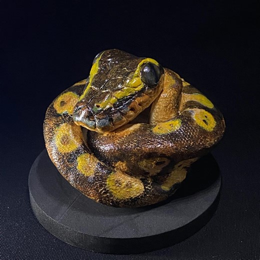 Ball Python Sculpture Art, Realistic Snake Statue, Handmade Reptile Collectible, Gothic Home Decor - Etsy