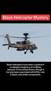 Black Helicopter Mystery Black helicopters have been a symbol of an alleged conspiracy of a military takeover of the United States, though it has also been associated with UFOs, men in black, and similar conspiracies. #BlackHelicopters #Conspiracy #mystery #aliens #creepy #XFiles #UnsolvedMysteries #MandelaEffect #HiddenTruths #trending | The Strangest