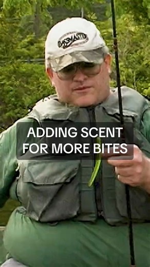 Adding scent to a bait can cause the fish to hold on to the lure longer. It also lubricates the bait, letting it slide easier through weeds. Featuring John Bernardo on Titicus Reservoir, New York. #bassfishing #bassfishingbasics #fishingtips #bassfishingtips #lunkerville #getfolksfishing | Lunkerville
