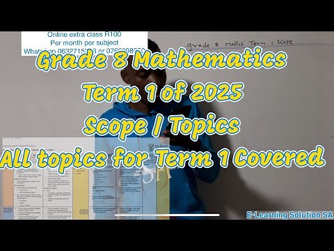 Grade 8 Mathematics Term 1 | Scope & Tips | All Term 1 Topics for 2025