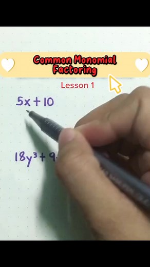 Common Monomial Factoring #math #mathtutor #mathfun | Mommy Eiram MiniVlog