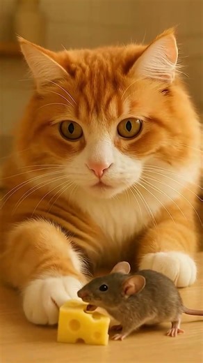 "Cat vs. Mouse: The Cheese Showdown Nobody Expected!"