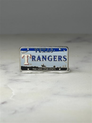 Texas Rangers License Plate Pin: Enamel - MLB Baseball Accessory - Etsy
