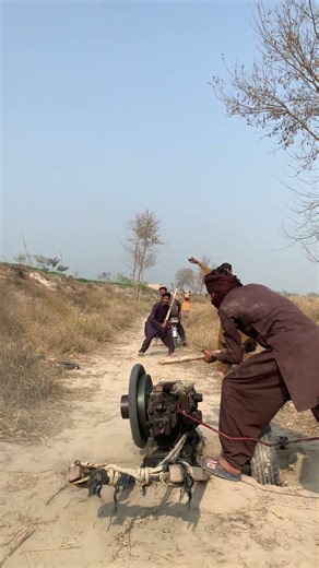 Disel engine start with a young boy 👦