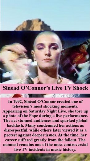 Sinéad O’Connor’s Live TV Shock