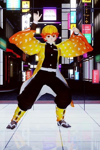 MMD x Demon Slayer - Chinese Military Dance #zenitsu #nezuko #tanjiro