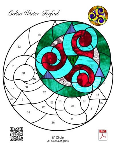 Celtic Water Trefoil Stained Glass Pattern - Etsy UK