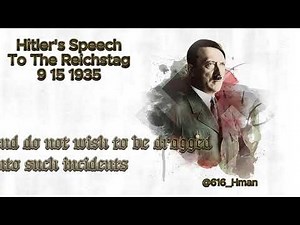 ⚡ "RARE: Adolf Hitler’s Full Speech (September 15, 1935) | The Day History Changed"