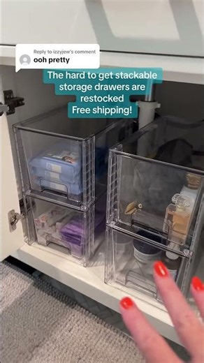 Stackable storage drawers restocked and in stock now #storage