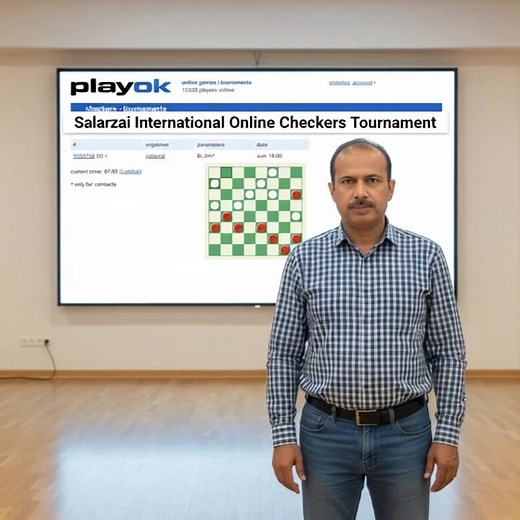 773rd Salarzai International Online Checkers Draughts Tournament 2025 🏆 Join the world’s most renowned and respected Online Checkers Tournament, officially recognized by the World Checkers Draughts Federation (WCDF). This event brings together the globe’s leading Grandmasters and expert Checkers players who compete to showcase their strategic brilliance, intellectual strength, and mastery of mind sports. Step into the arena of champions — where every move matters and every strategy defines grea