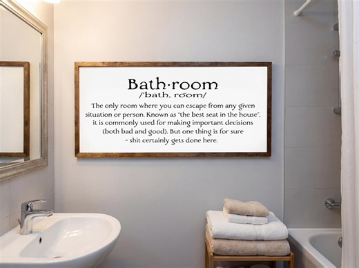 Best Seat in the House, Funny Rustic Bathroom Wall Sign - Etsy